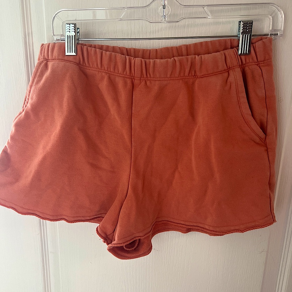 orange colsie sweatshorts sz. lg